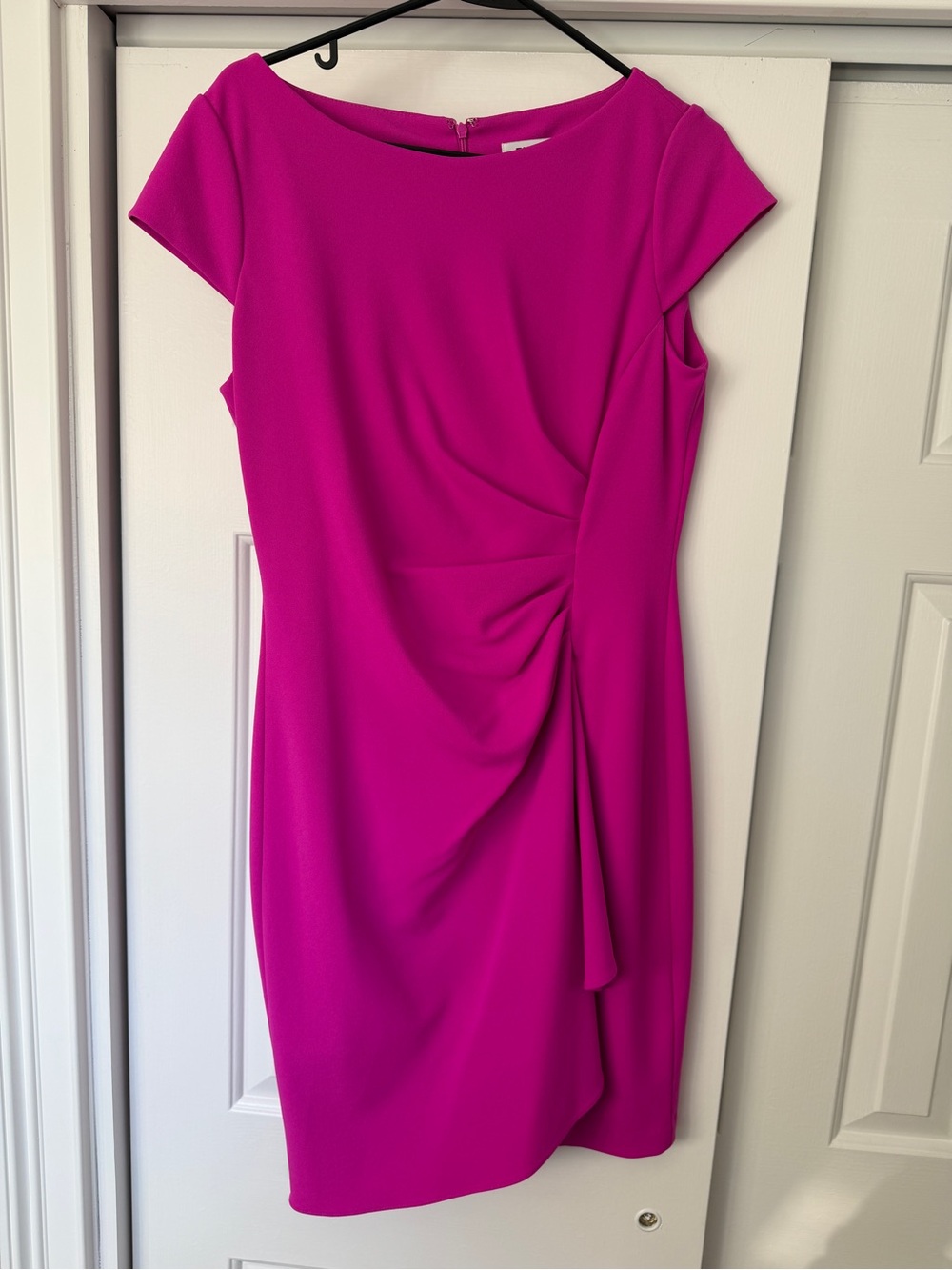 DKNY Women's Flutter Sleeve Side Ruched Sheath Dress